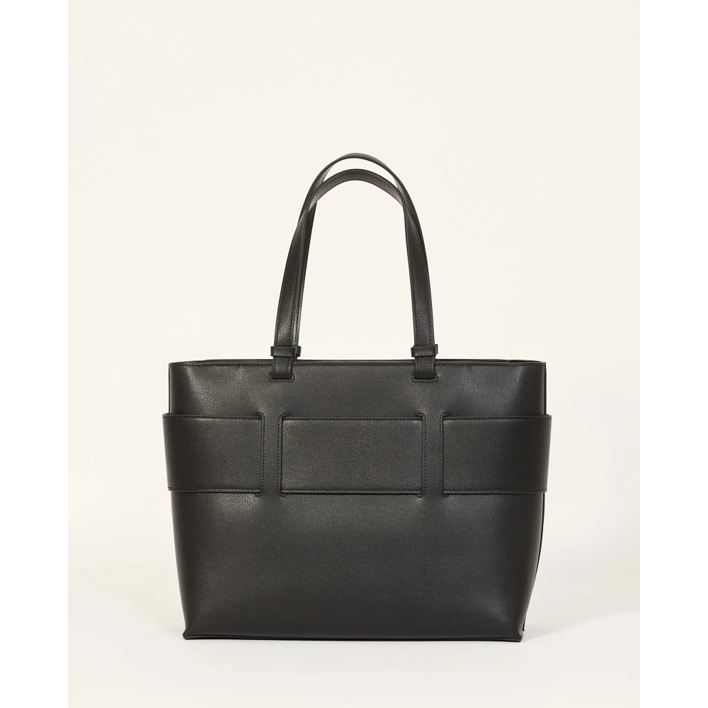 Armani Exchange Medium Shopper Bag met Ton-sur-Ton Monogram Black Dames