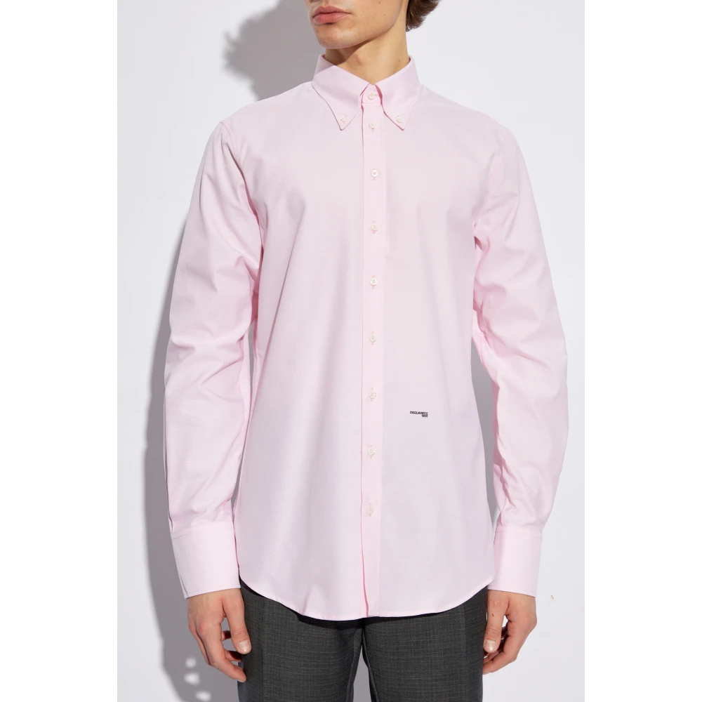 Dsquared2 Katoenen shirt Pink Heren