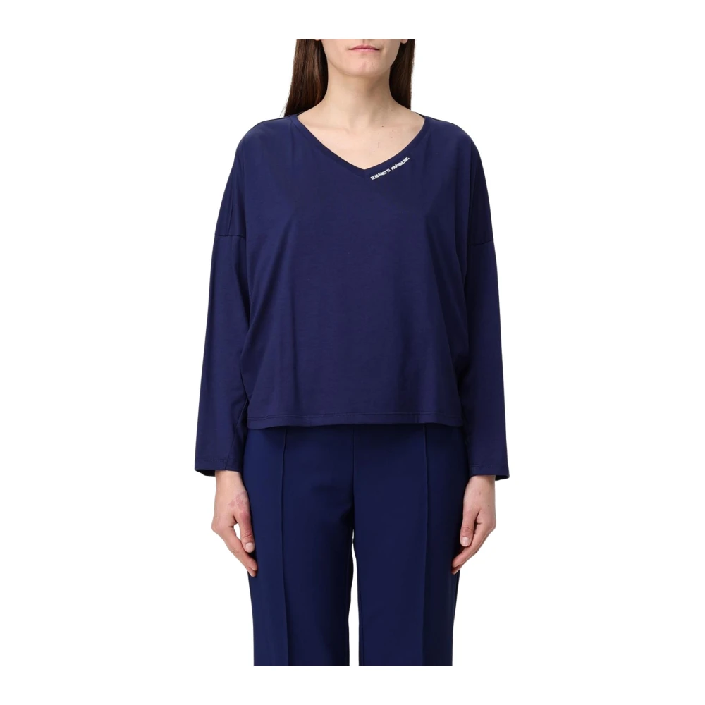 Knitwear > V-neck Knitwear - - Elisabetta Franchi - Modalova