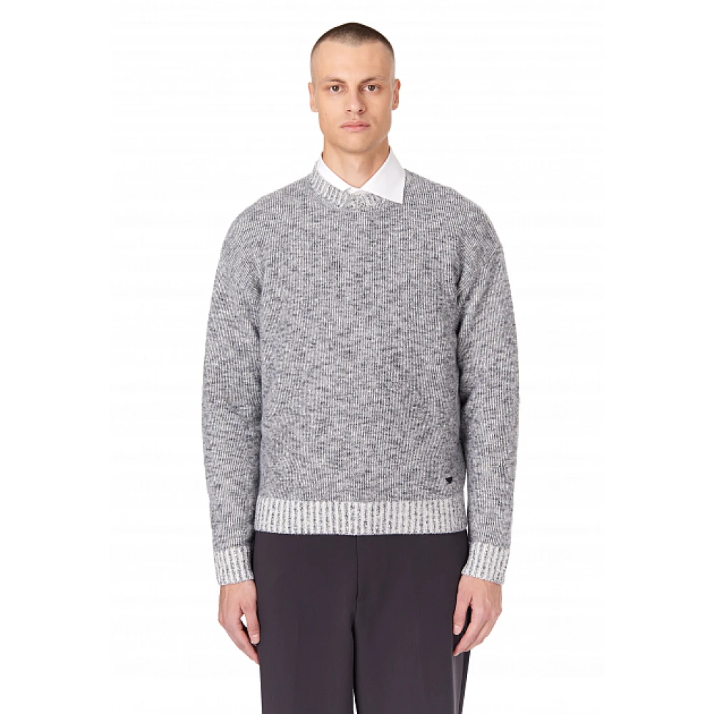 Emporio Armani Wollen Trui met Ronde Hals Multicolor Heren