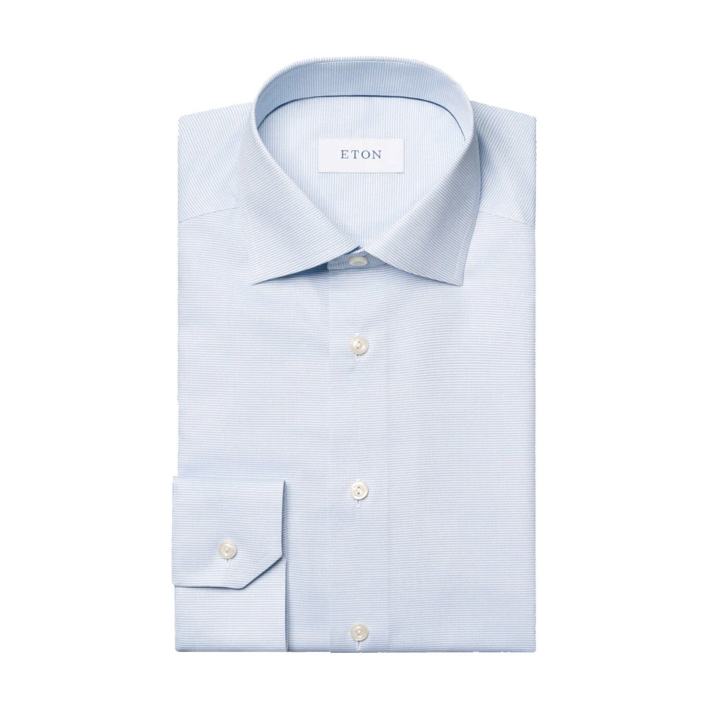 Eton Lange mouw overhemd Blue Heren