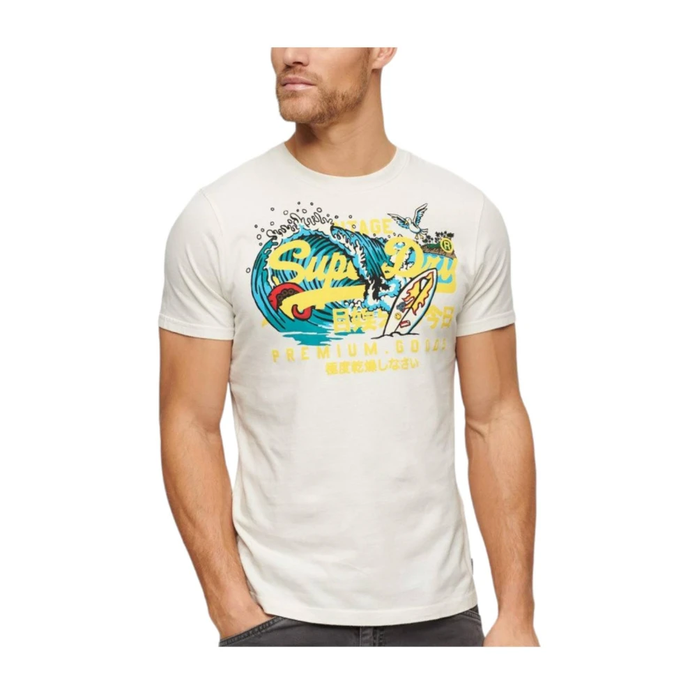 Superdry Grafisk Surf T-shirt White, Herr