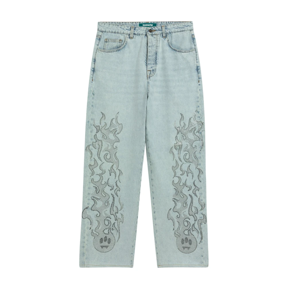 Barrow Herr Blå Jeans W30, Bomull, Loose-Fit Jeans