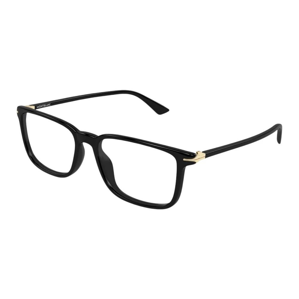 Montblanc Men's Black Glasses, 54 Mm, Rectangle Optical Frame
