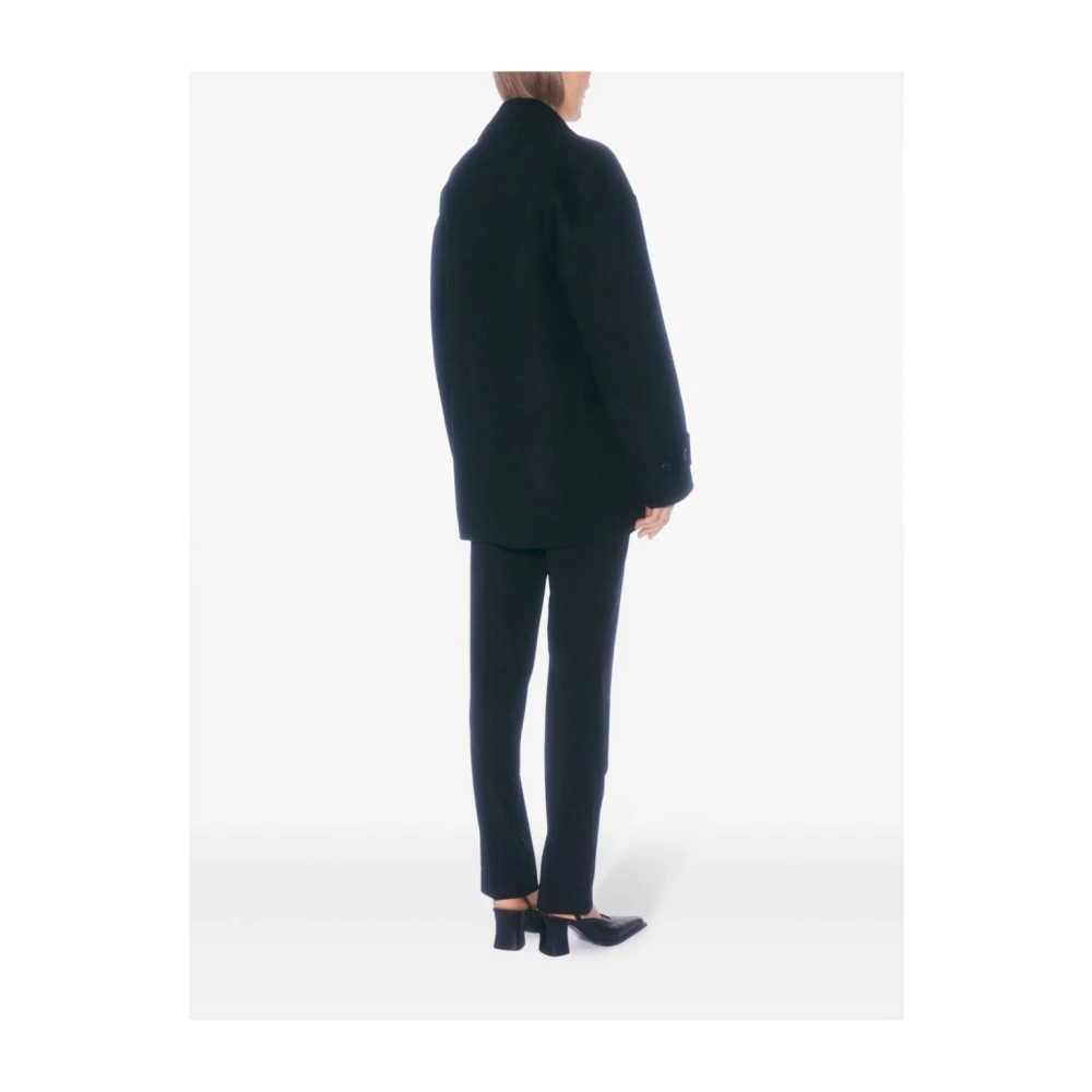 Filippa K Zwarte dubbelrijige merino-kasjmierjas Black Dames