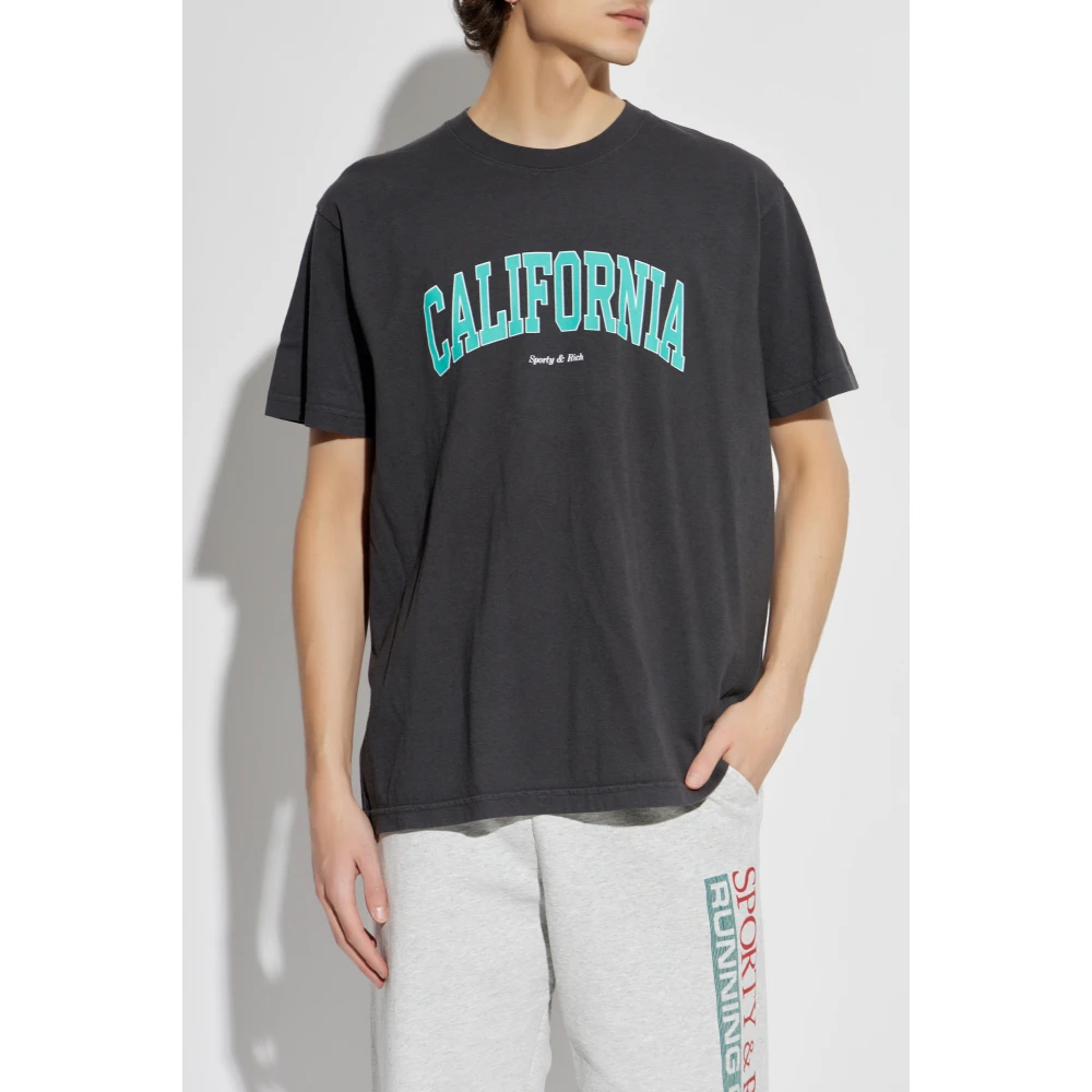Sporty & Rich T-shirt The Mountain Black Unisex
