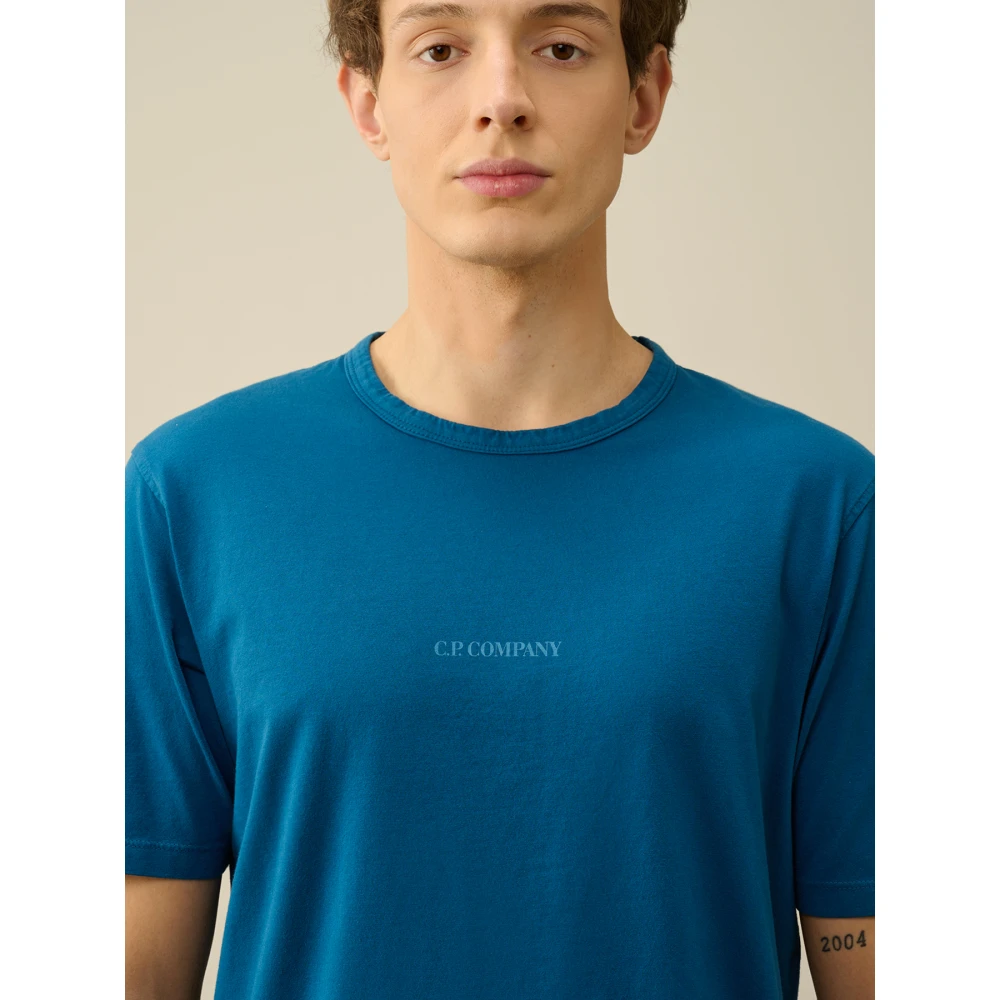 C.P. Company Resist Dyed Logo T-shirt Blue Heren