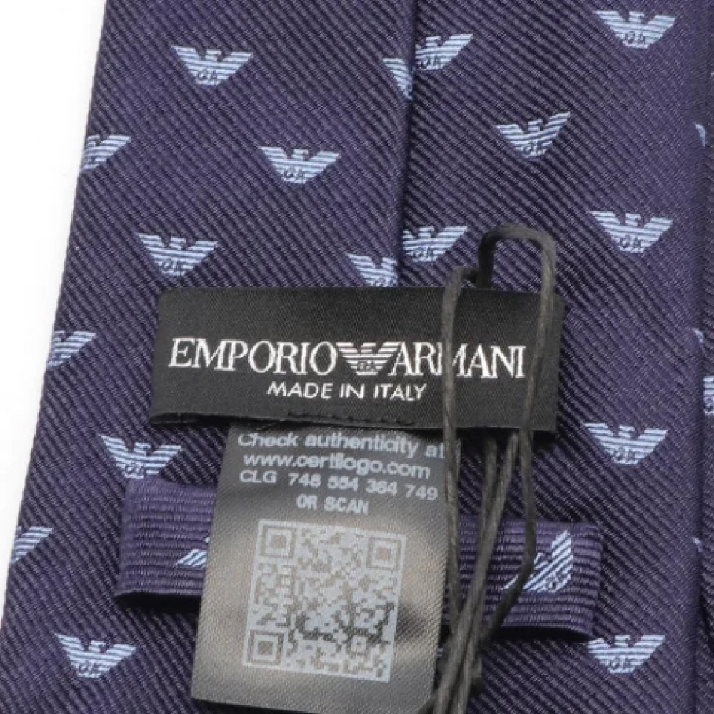 Armani Pre-owned Silk home-office Blue Heren