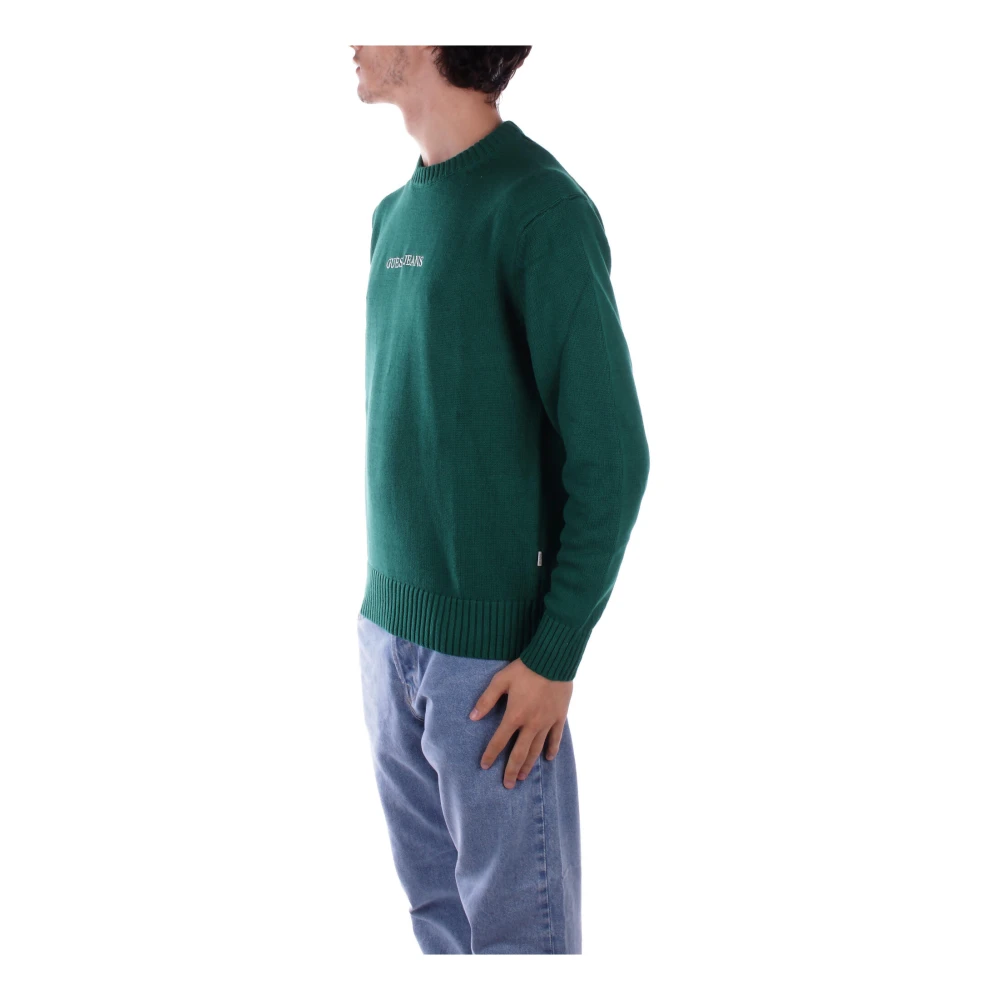 Guess Groene Logo Front Sweater Katoen Green Heren