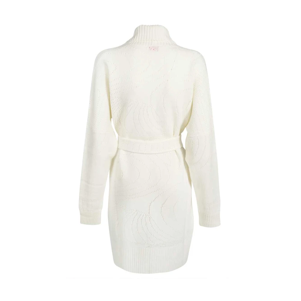 EMILIO PUCCI Luxe Cashmere Cardigan met Tailleband White Dames