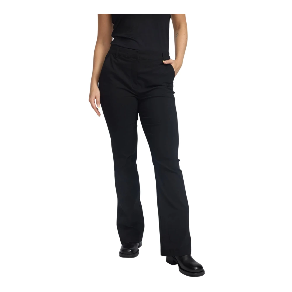 2-Biz Wijde Broek Zomerse Stijl Black Dames