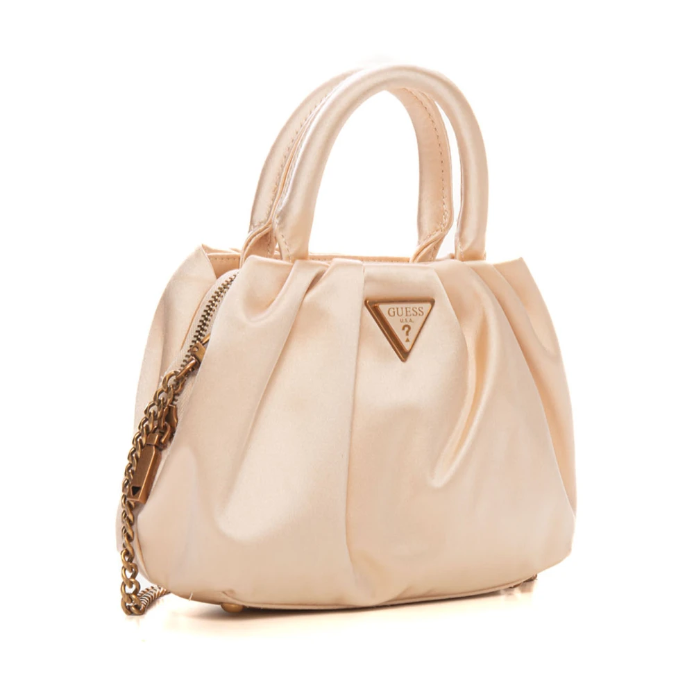 Guess Mini Frame Small Bag met Afneembare Band Beige Dames