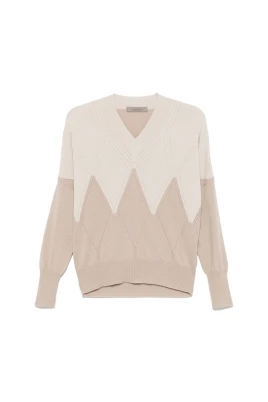 Rutig Ull Cashmere Tröja