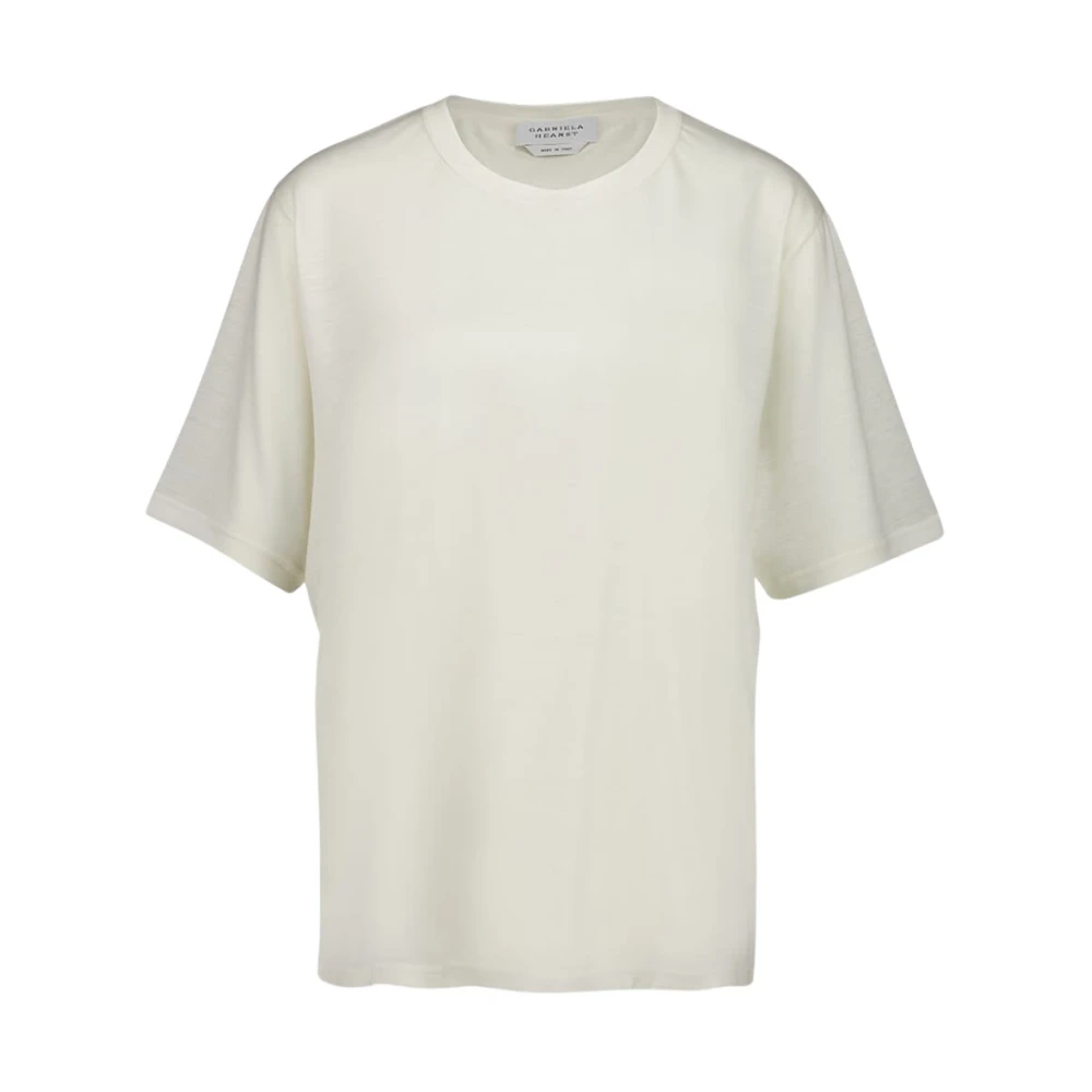 Gabriela Hearst Women's Beige Cashmere Knitwear, M, Kirby Cashmere Crewneck T-Shirt