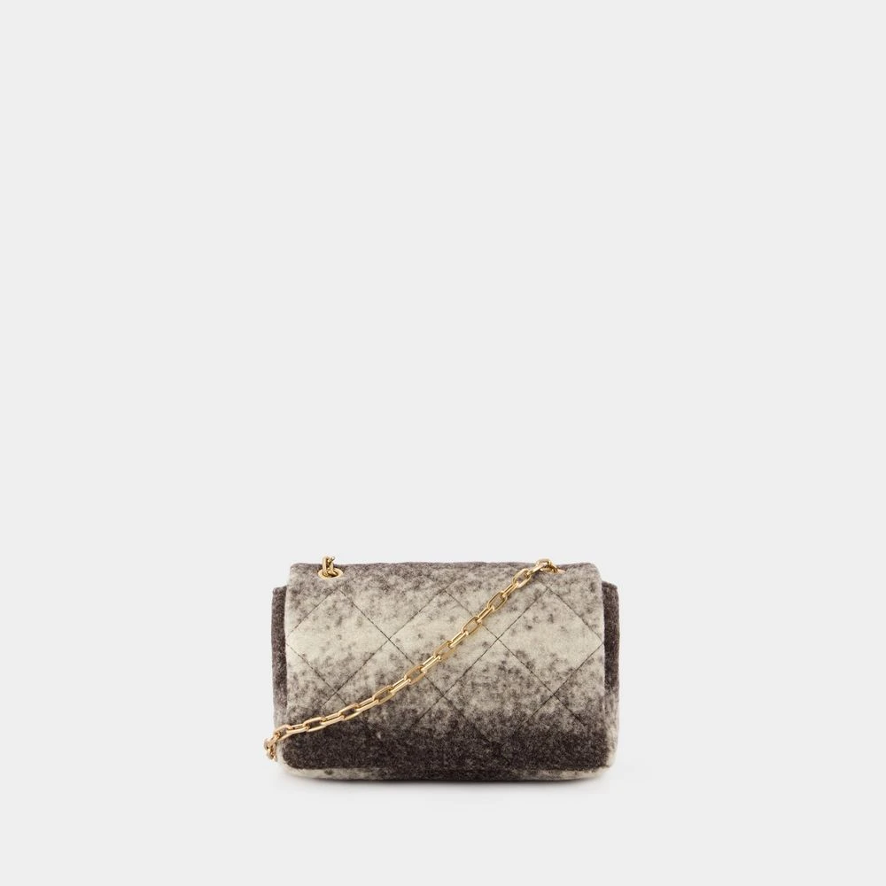 Vanessa Bruno Bruine Maan Crossbody Katoen Wol Tas Brown Dames