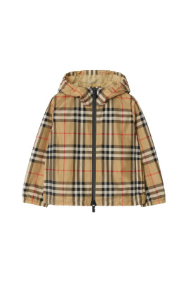brown-check-pattern-zip-up-jacket