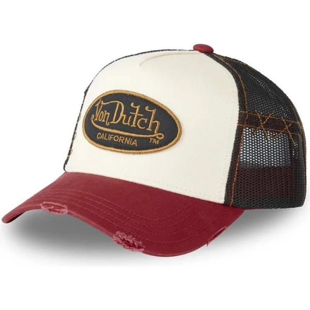 Von Dutch Rood wit trucker pet Multicolor Unisex