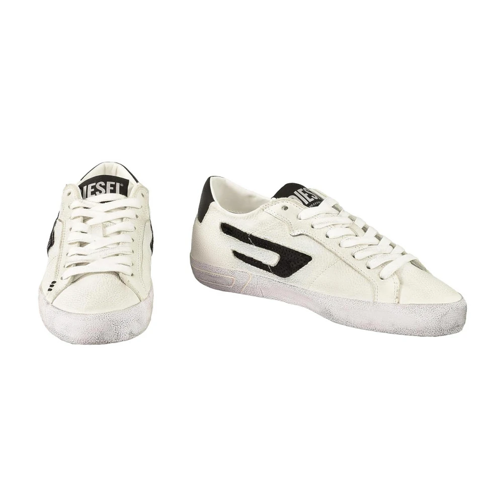 Diesel Witte Zwarte Sneakers voor Vrouwen White Dames