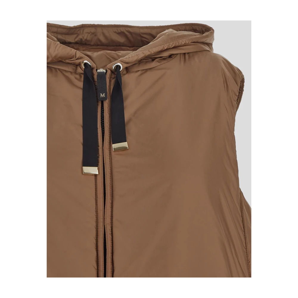 Max Mara Groene Jas in Polyamide Brown Dames