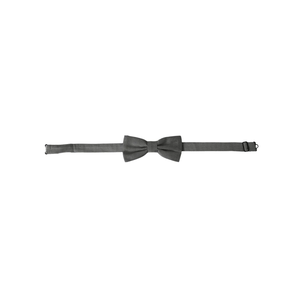 Dolce & Gabbana Silk Patterned Bow Tie - Male - Bow Ties - Gray - One Size - Accessories - Image 3