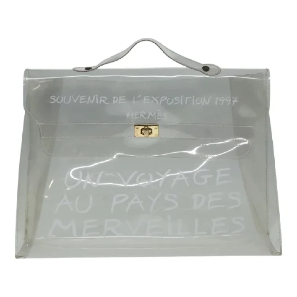 Hermès Vintage Pre-owned Vinyl handbags Gray Dames