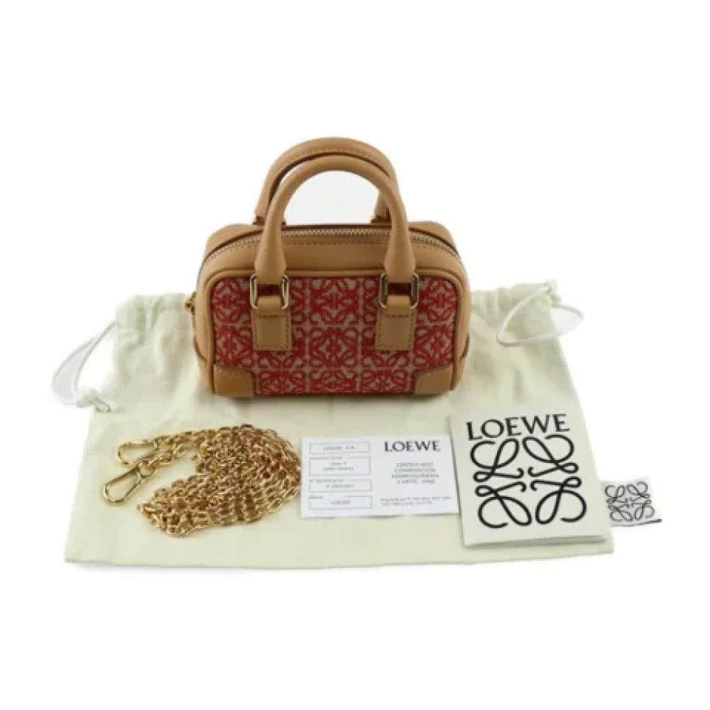 Loewe Pre-owned Canvas handbags Red Dames