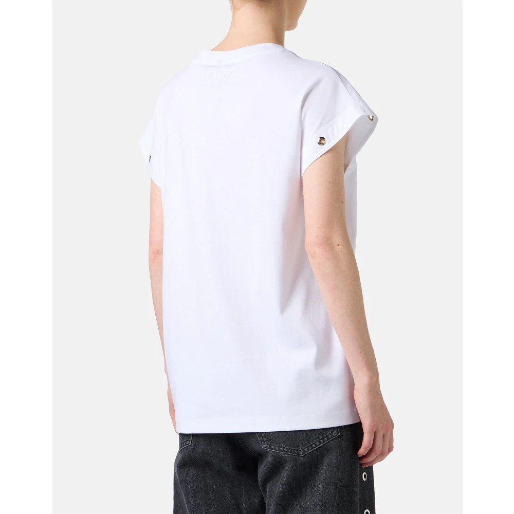 Iceberg Wit T-shirt van GOTS-gecertificeerde interlockstof White Dames