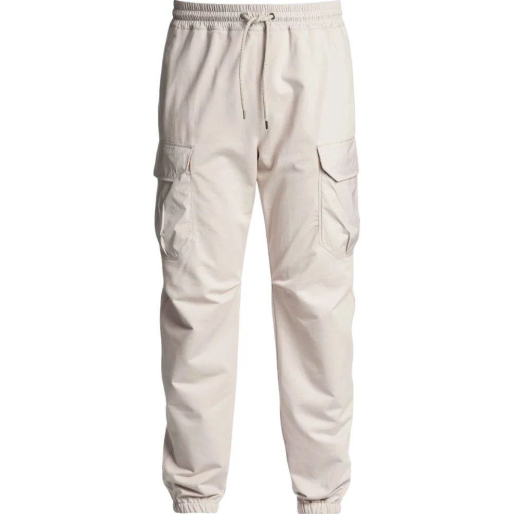 Parajumpers Men's Beige Straight Trousers, S, Felpa Light Cargo Trousers
