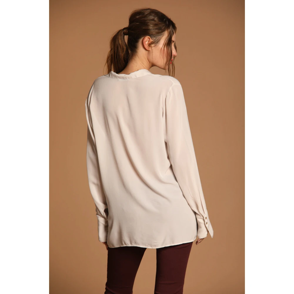 Mason's Elegante Viscose Damesblouse Beige Dames