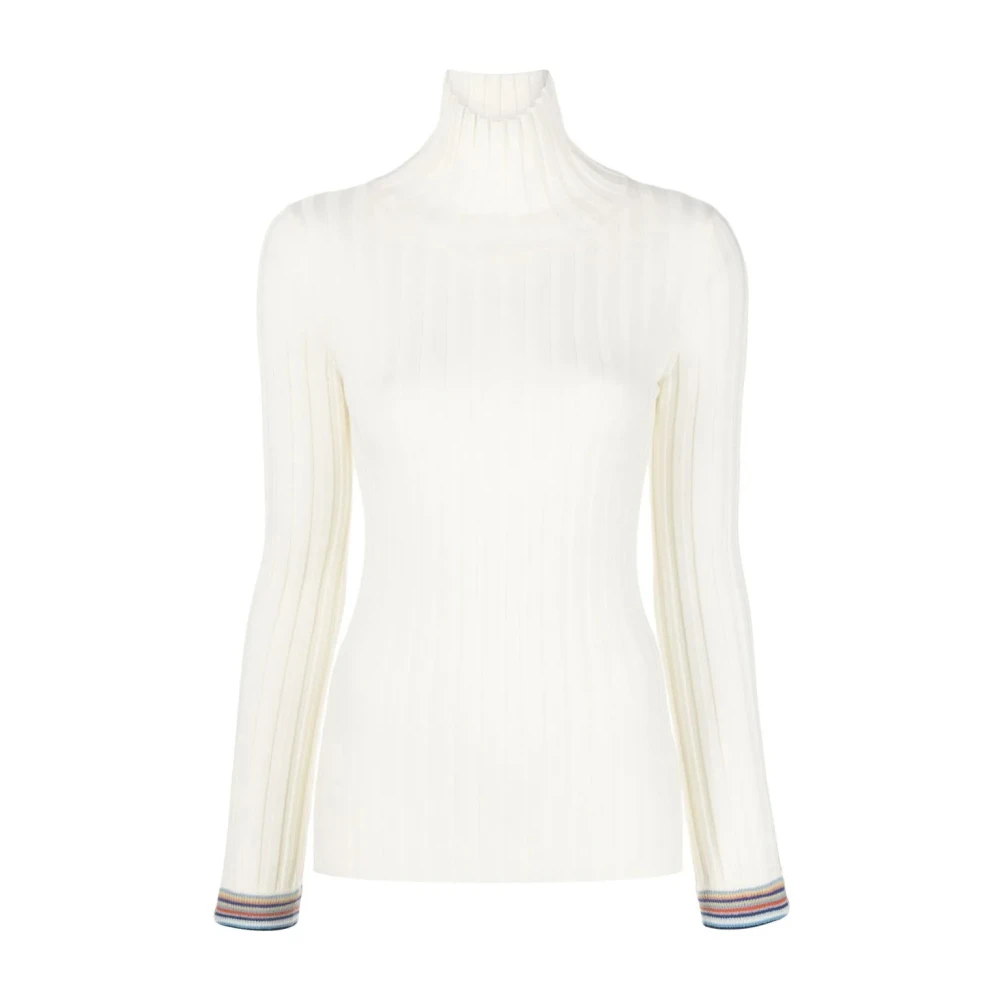 Etro Women's White Turtlenecks, M, Turtleneck