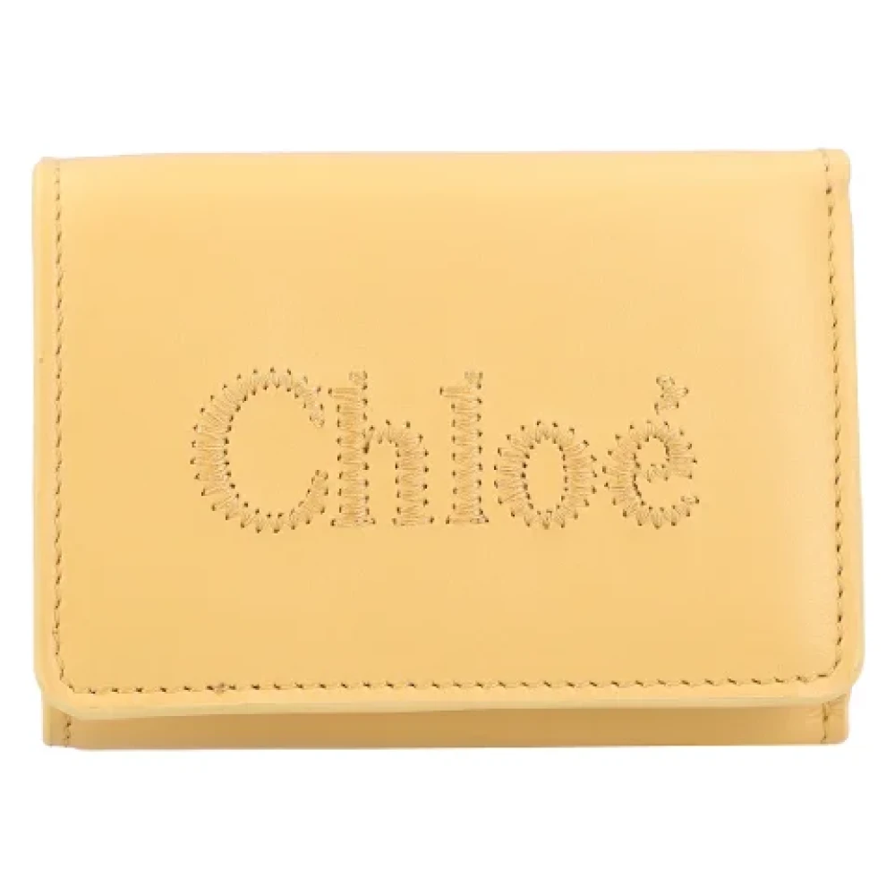 Chloé Leather wallets Yellow Dames