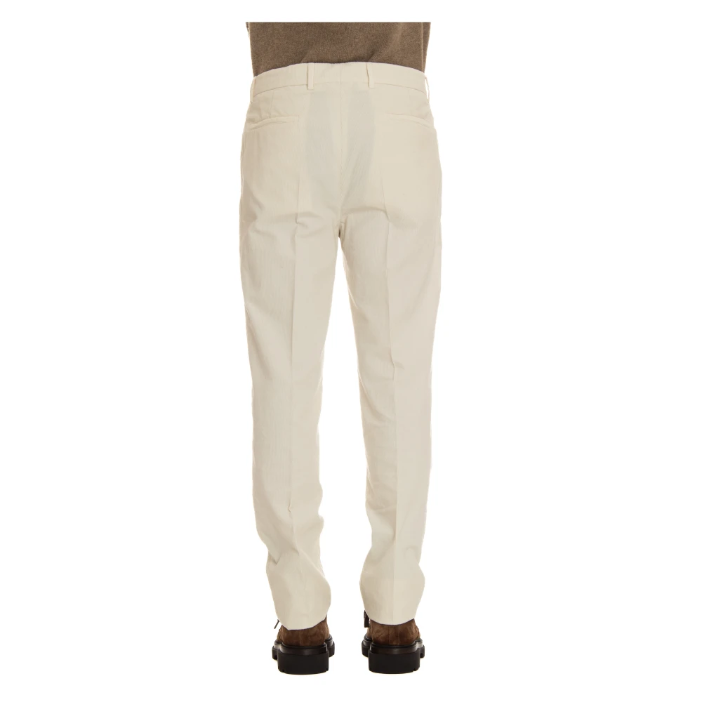 BRUNELLO CUCINELLI Crème Broek Elegante Stijl Beige Heren