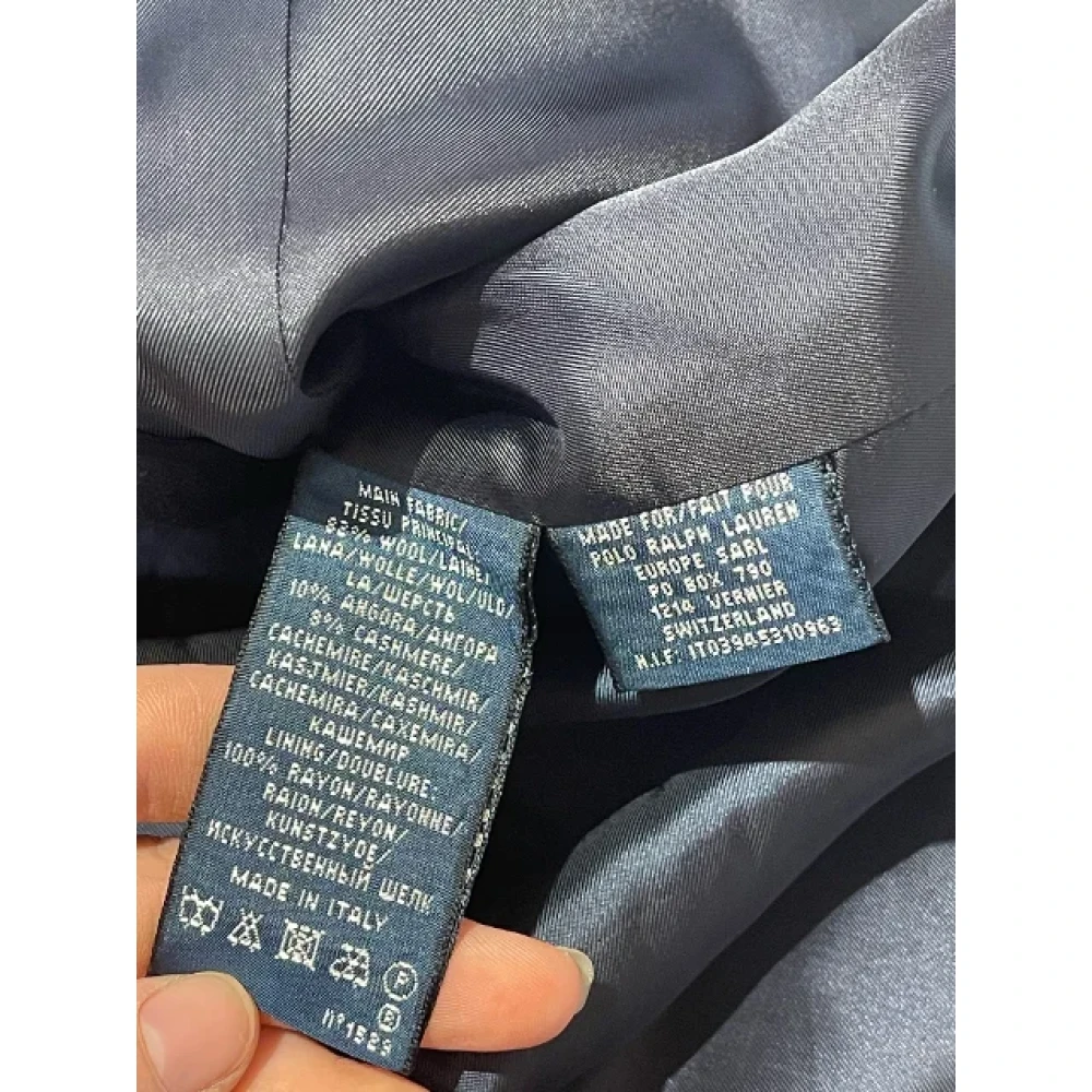 Ralph Lauren Pre-owned Wool outerwear Blue Dames