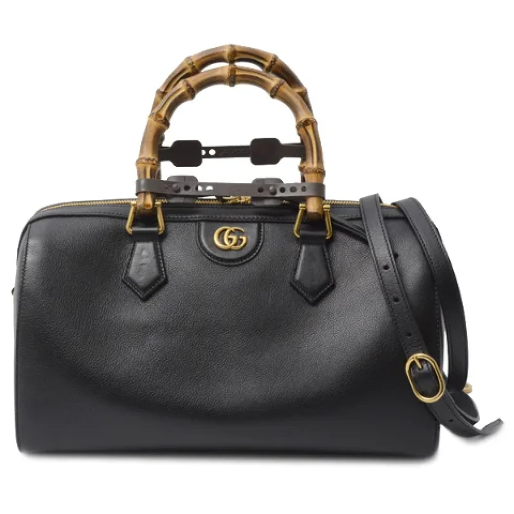 Gucci Vintage Pre-owned Leather handbags Black Dames