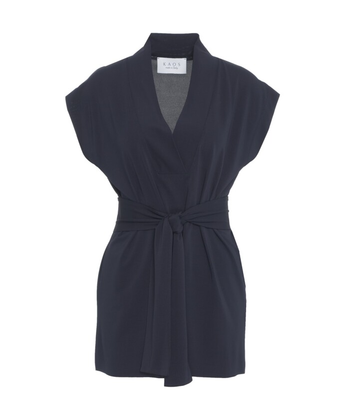 blauwe-v-hals-top-met-taille-riem