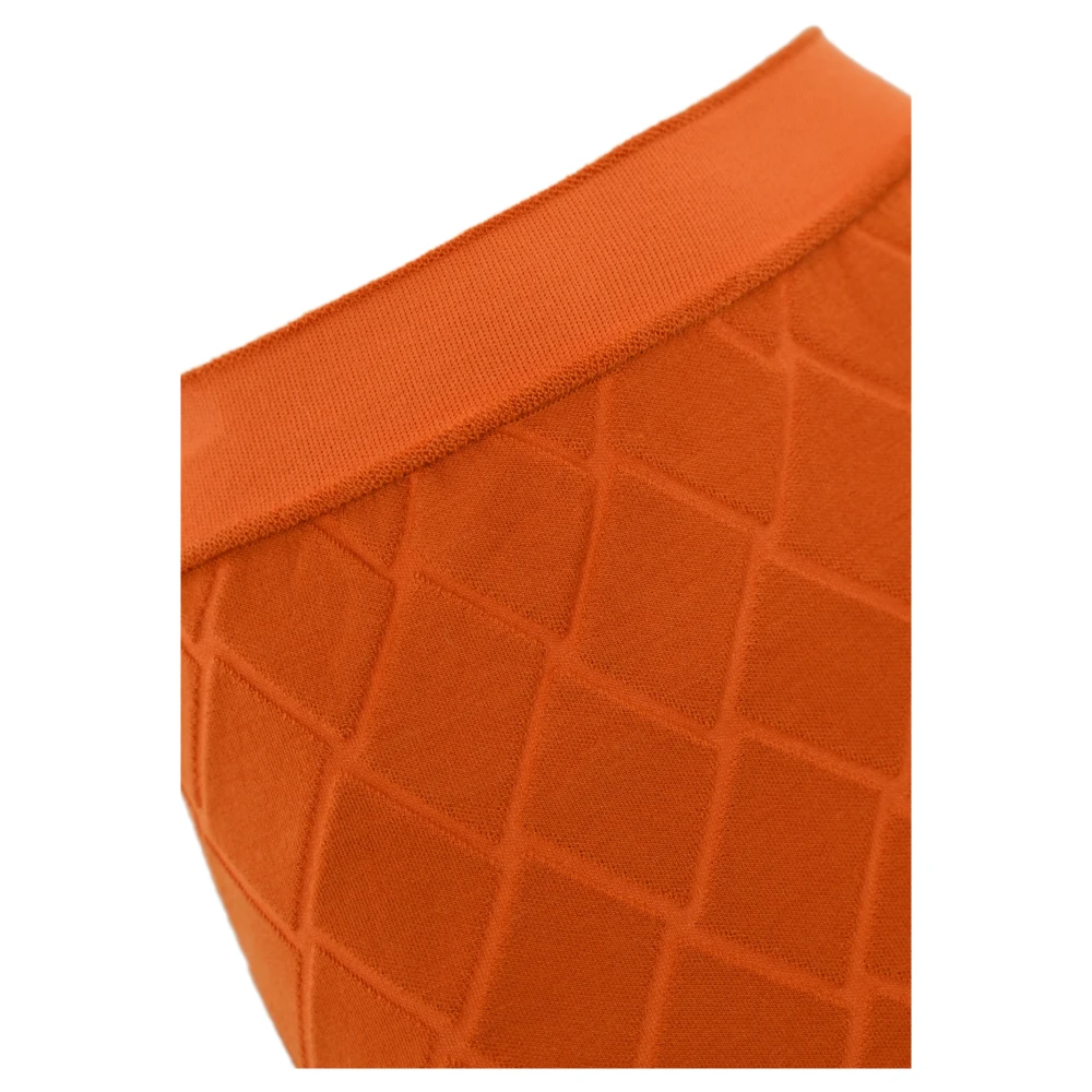 Liviana Conti Diamant Jacquard Wollen Rok Orange Dames