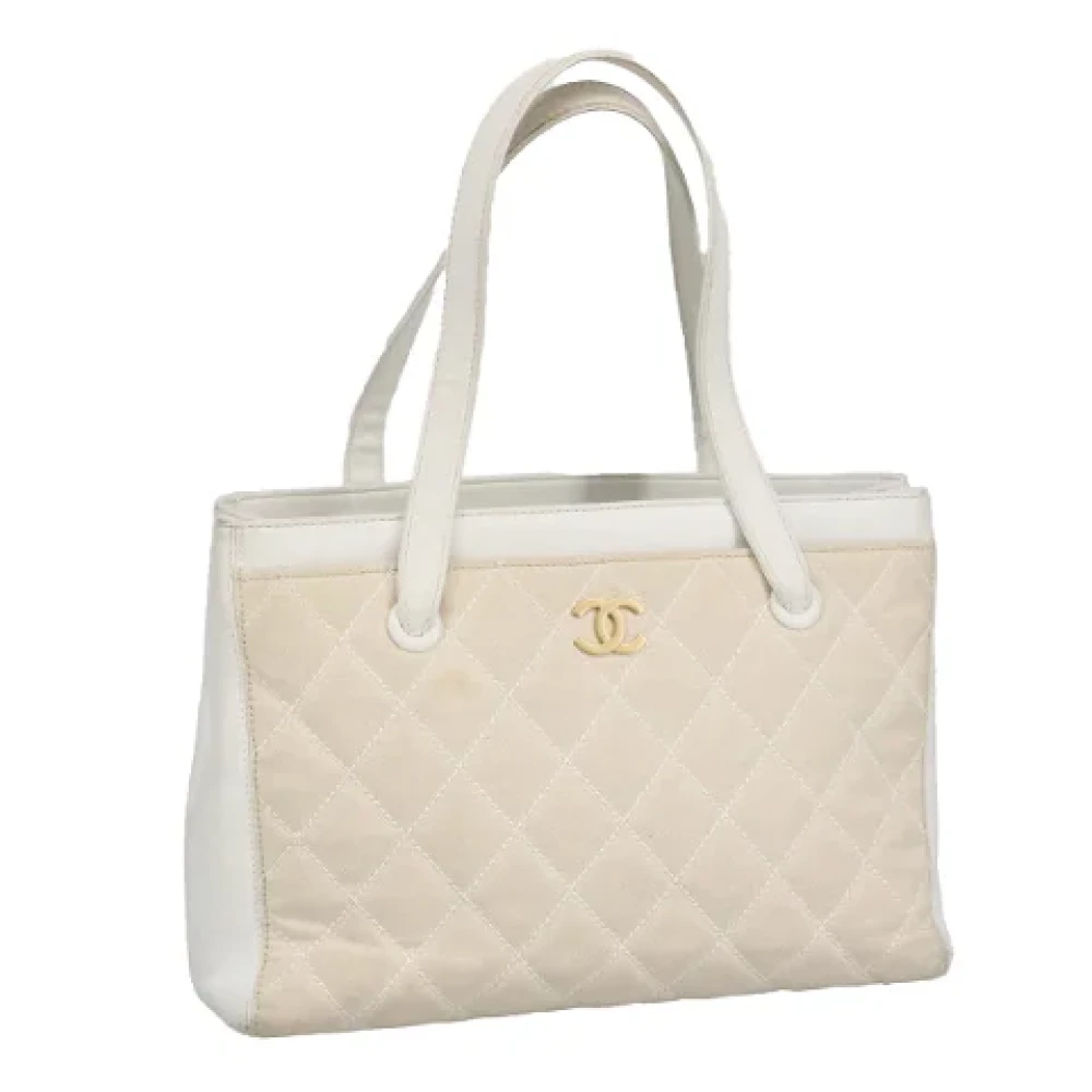 Chanel Vintage Pre-owned Canvas chanel-bags White Dames