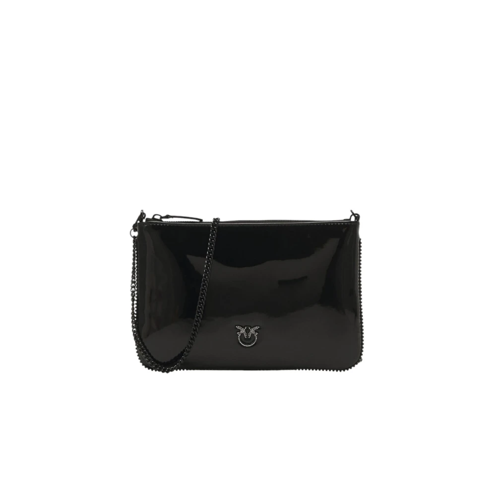 pinko Stijlvolle Leren Tas Black Dames