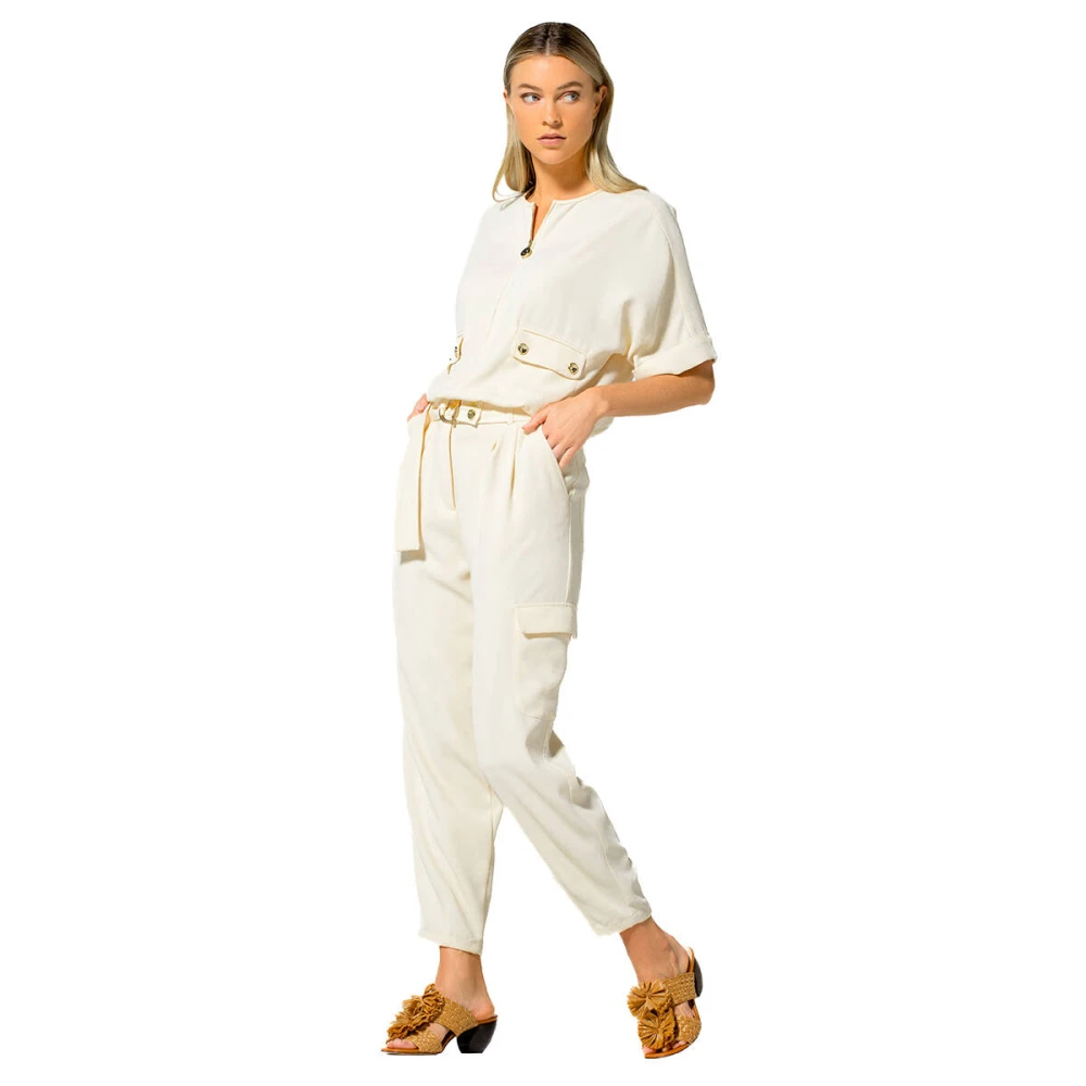 Caroline Biss Top met korte mouwen Beige Dames