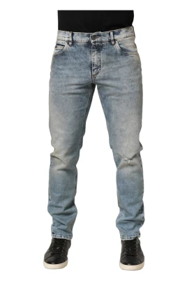 Mid Waist Straight Jeans