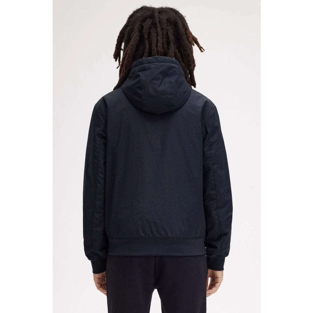 Fred Perry Blauwe Brentham Jas met Capuchon Blue Heren