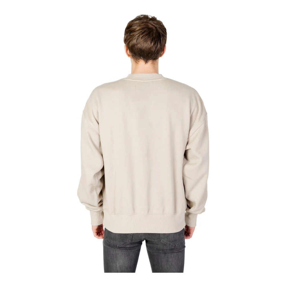 Calvin Klein Jeans Beige Sweatshirt met Lange Mouwen en Ronde Hals Beige Heren
