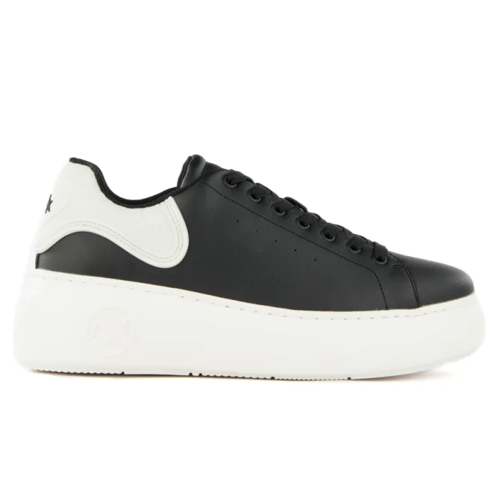Armani Exchange Femme Noir Chaussures, Taille: 38 Eu Baskets