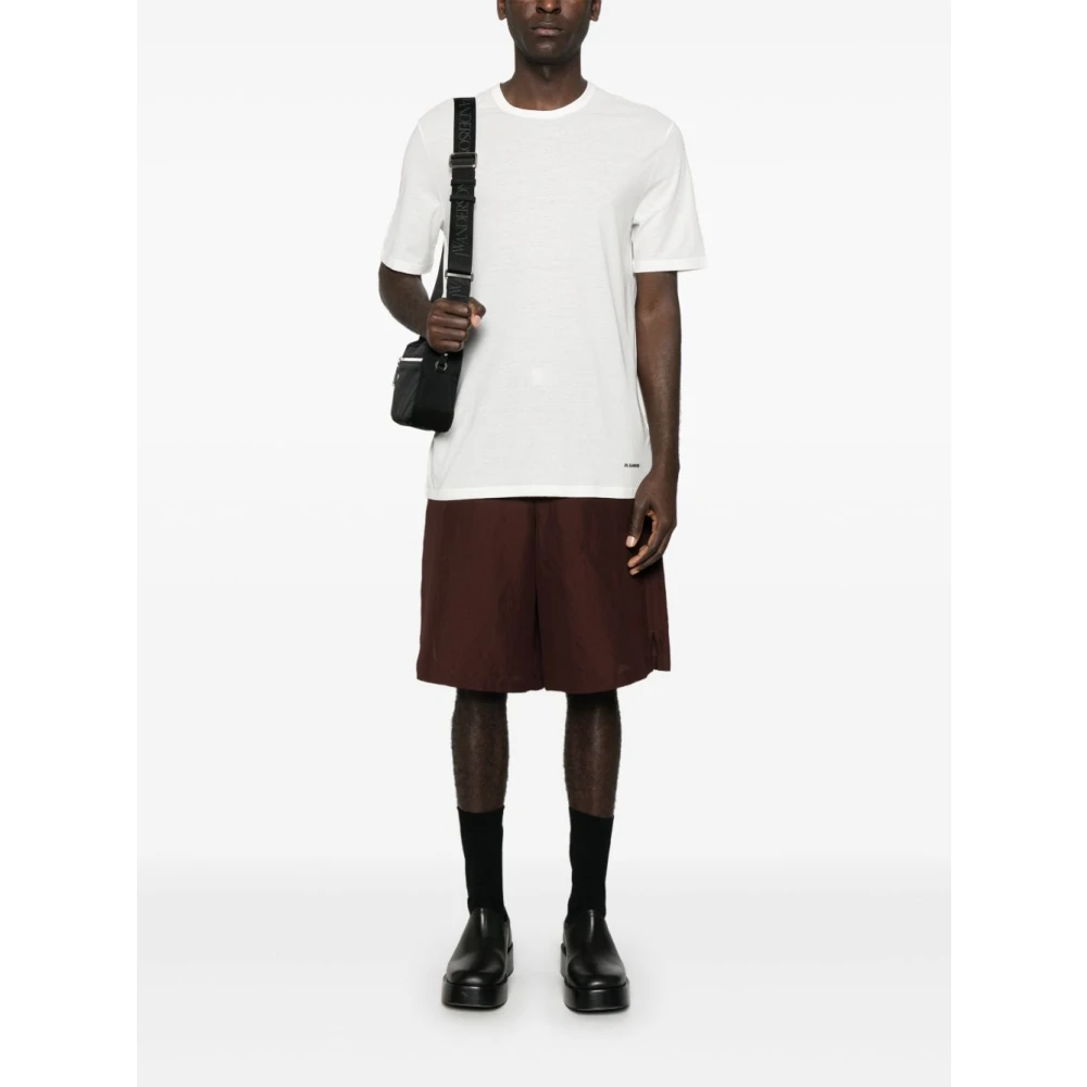 Jil Sander Wit T-shirt en Polo White Heren