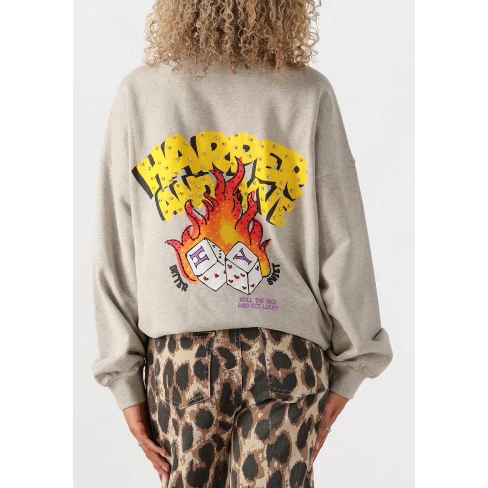 Harper & Yve Grijze Sweater Rollthedice-sw Gray Dames