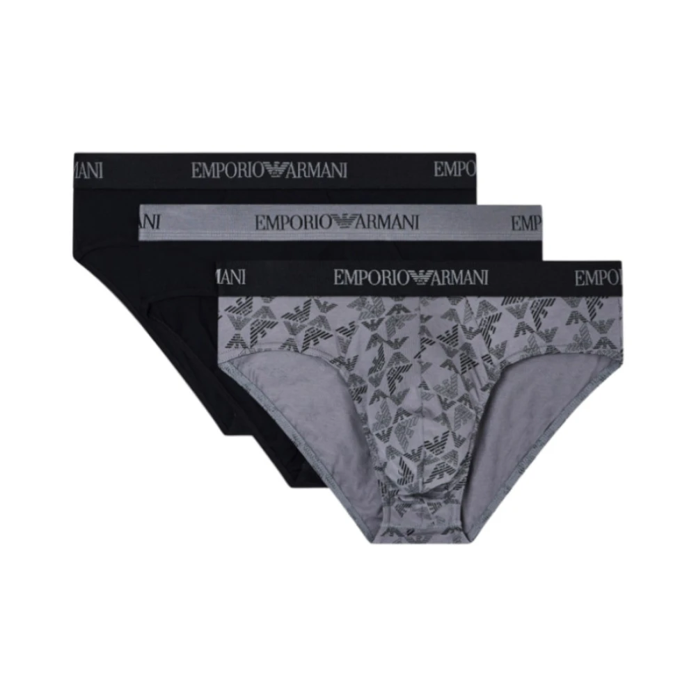 Emporio Armani Men's Multicolor Three-Pack Pure Cotton Briefs