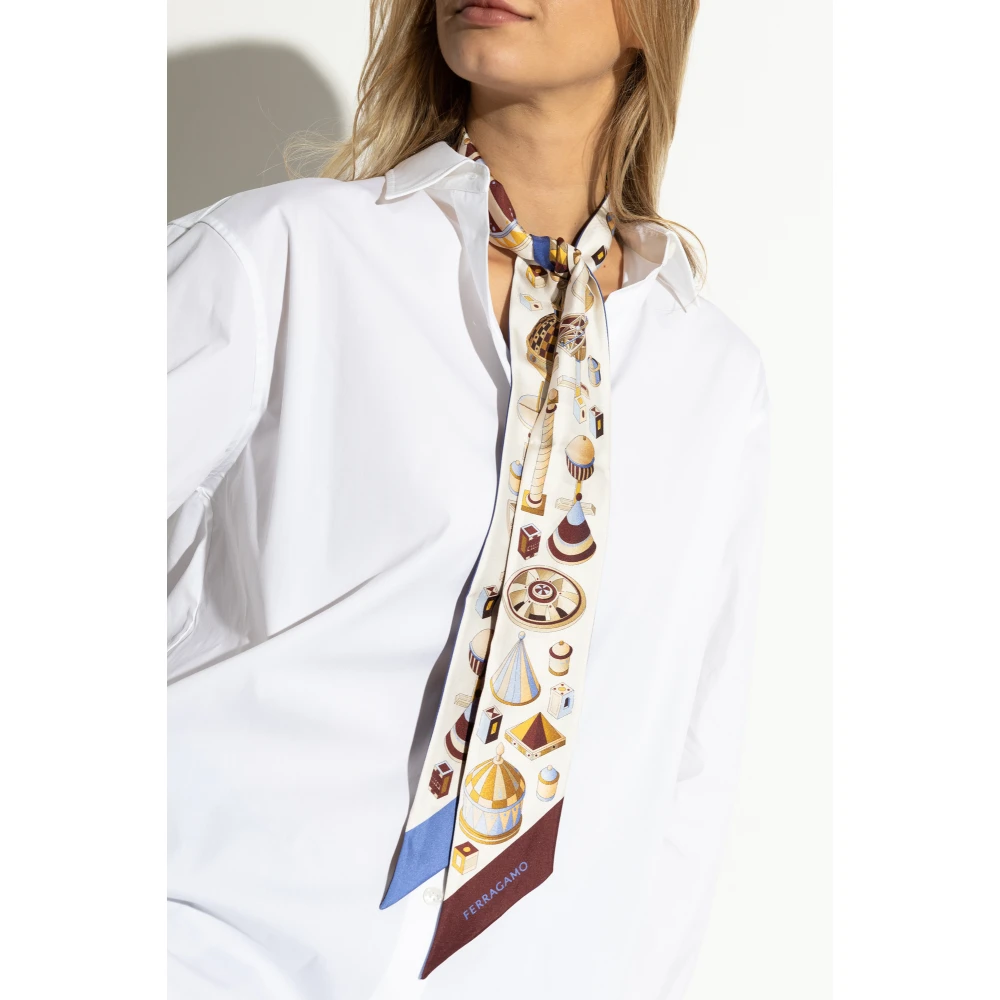 Salvatore Ferragamo Zijden sjaal met print Multicolor Dames