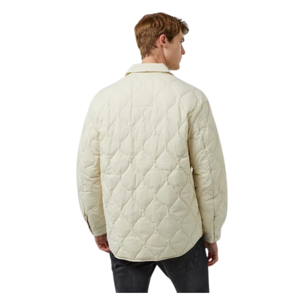Tommy Hilfiger Gewatteerde Beige Shacket Jas Beige Heren