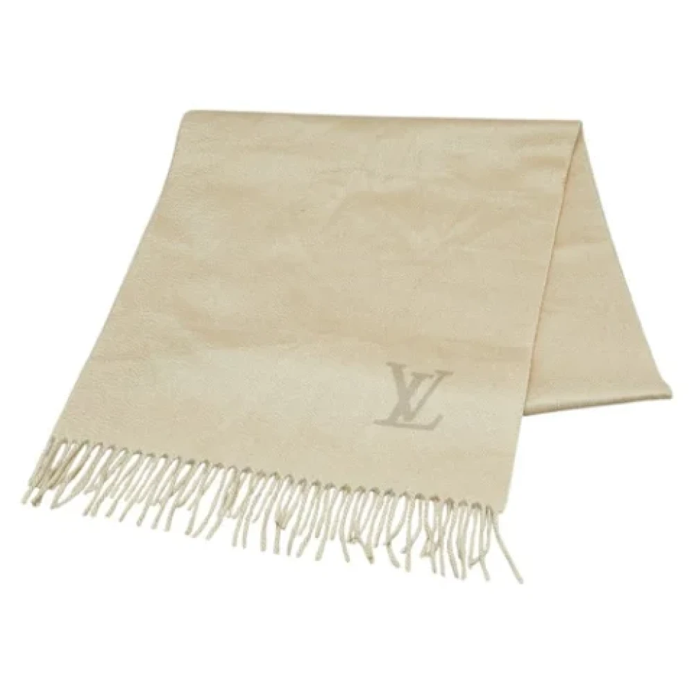 Louis Vuitton Vintage Pre-owned Cashmere scarves Beige Dames