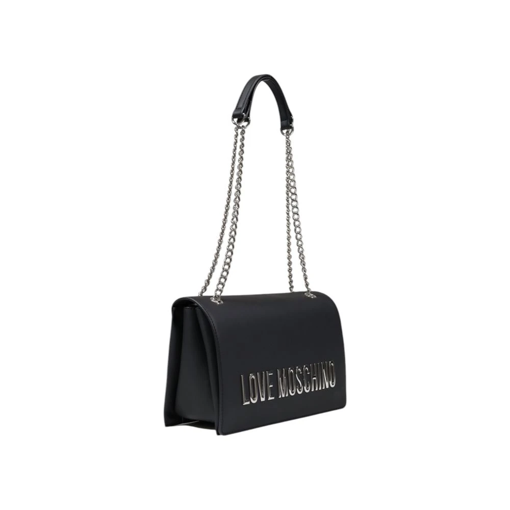 Love Moschino Grijze Polyethyleen Handtas Lente Zomer Collectie Gray Dames